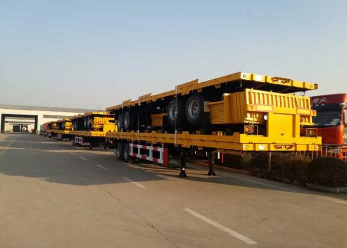 2 axles flatbed skeletal trailer 