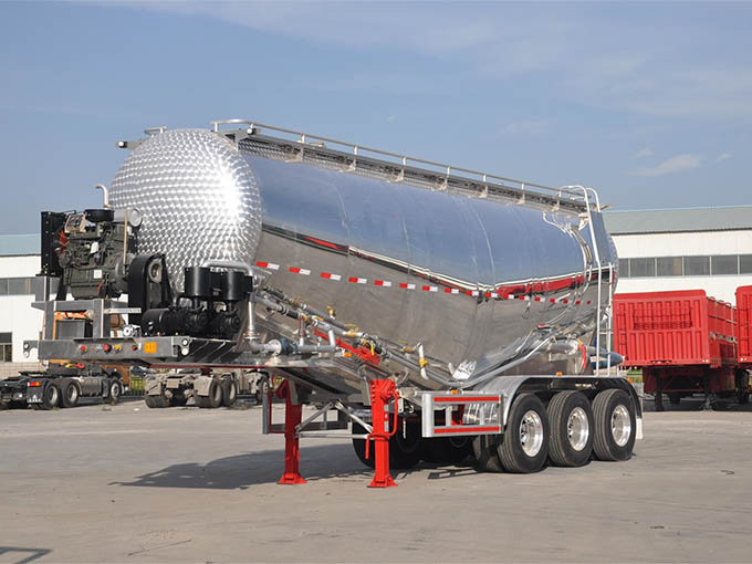 aluminium alloy bulk cement semi trailer 
