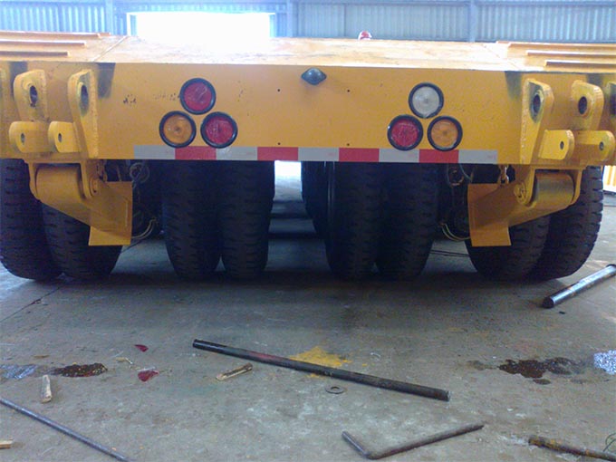 two line four axles low bed trailer 