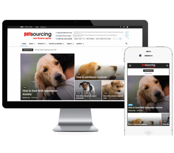 宠物网站petsourcing-新闻风格网站