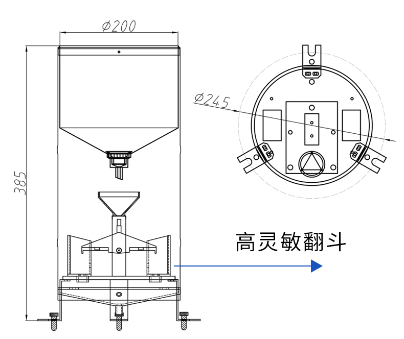 YGC-YL雨量传感器结构尺寸图 