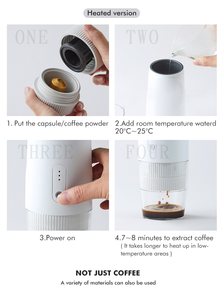 Electric Portable Coffee Maker USB Charge Travel Espresso Machine