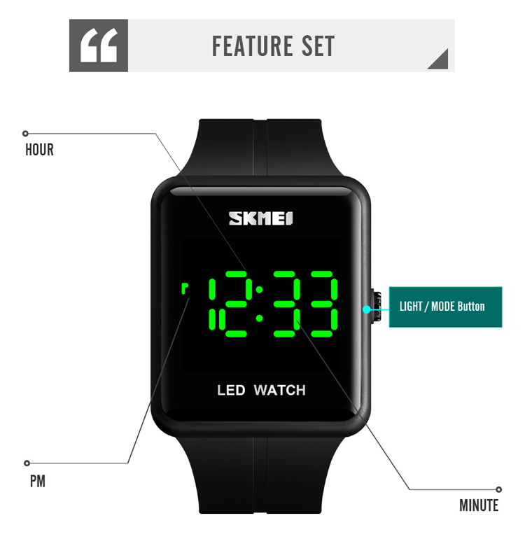 Skmei watch best sale date setting