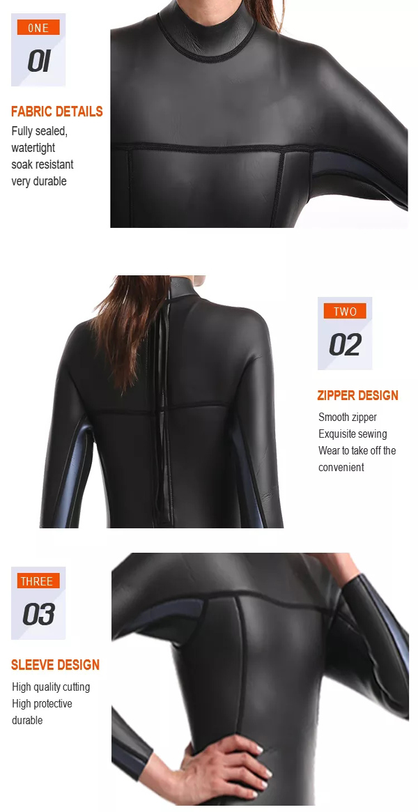 3mm or 5mm Women Long Sleeve Triathlon Smooth Skin Neoprene Wetsuit-9.jpg