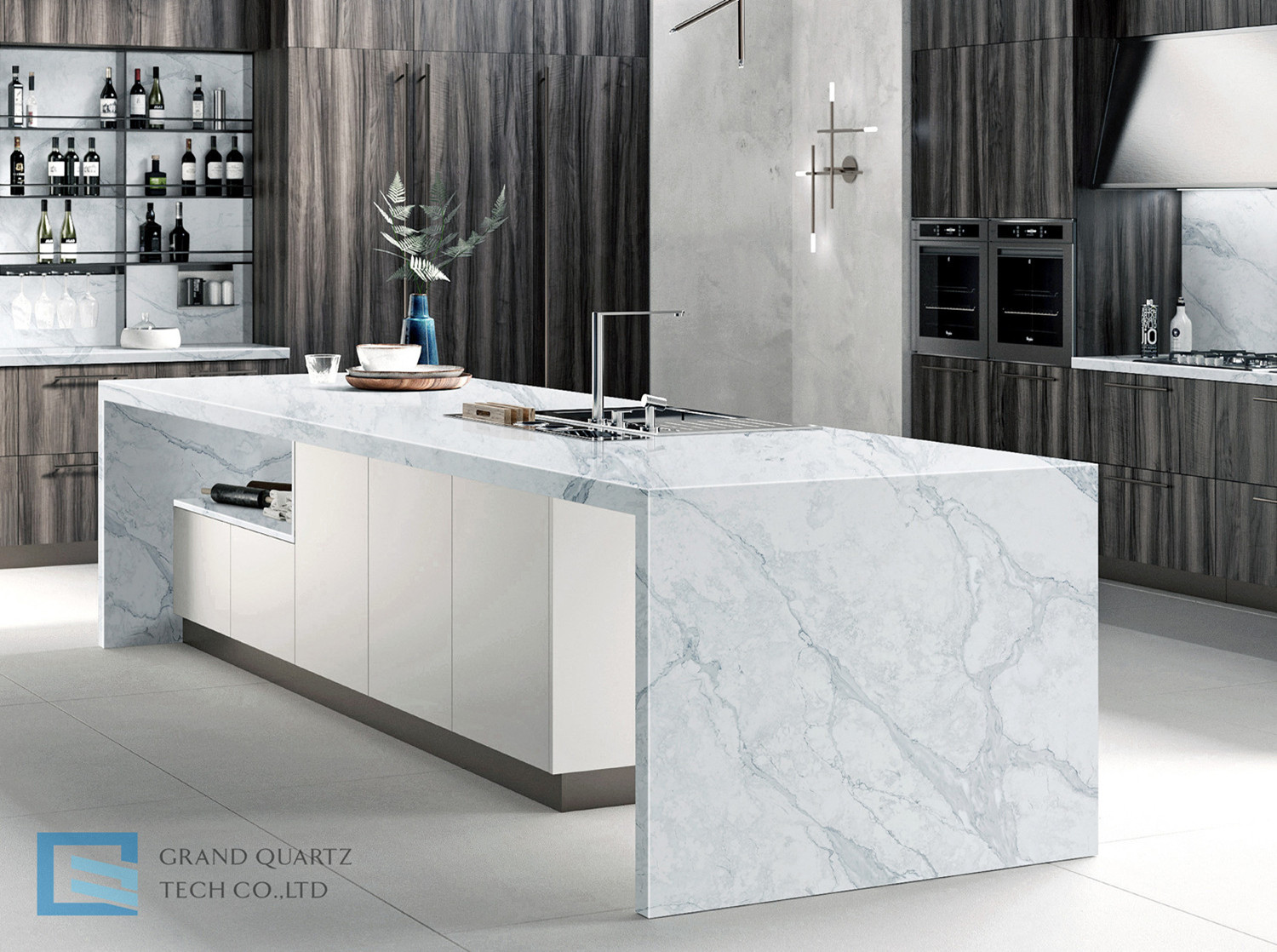 GQ-T215 white quartz waterfall island.jpg 