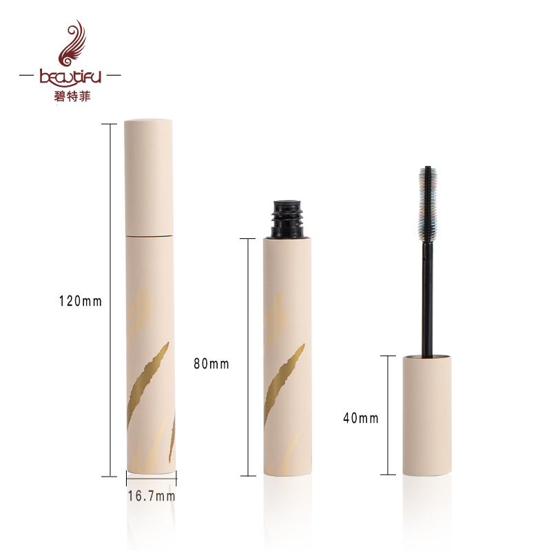 8ml mascara tube with Gold foil design Beautiful cosmetic packaging