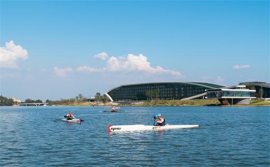 220510 Hangzhou Asian Games competition venue Fuyang Aquatic Center ushered in the first game.jpg