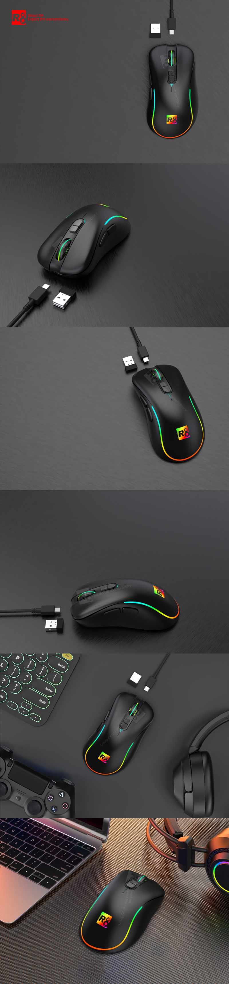 4D 2.4GBluetooth wireless mouse-1723 