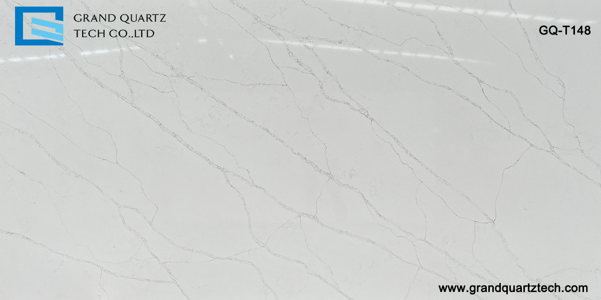 Polish Grand quartz slabs countertop for sale GQT148