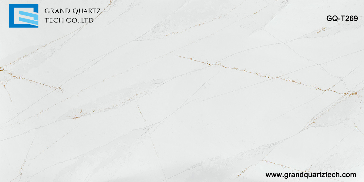 Manufactured quartz slab white quartz wholesale GQ-T269