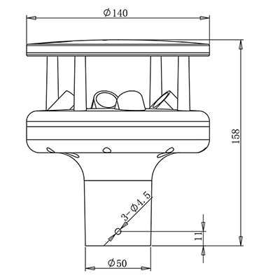 超声波风速风向仪结构图-农测智慧.PNG 