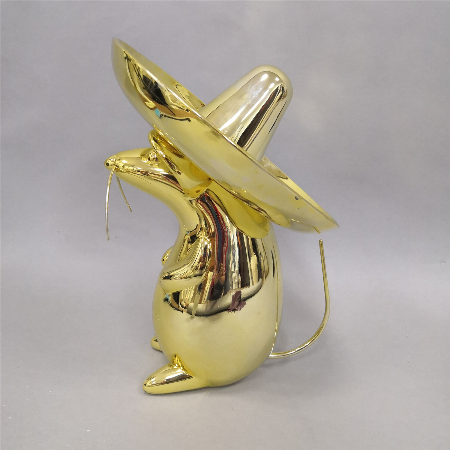 Electronic Plating Gold Silver dog mouse (2).jpg