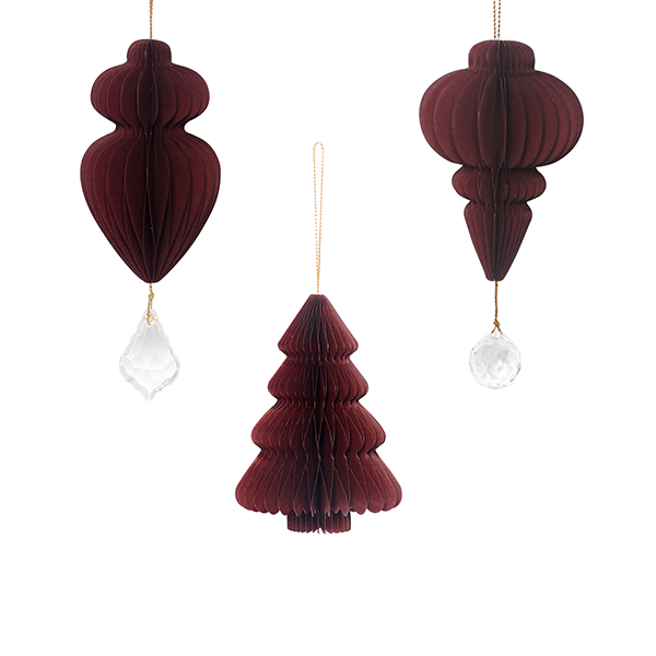 Blue Christmas Paper Honeycomb Ornaments red 01-Harborapaper.jpg 