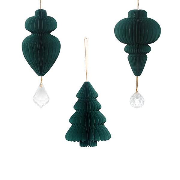 Blue Christmas Paper Honeycomb Ornaments blackish green01-Harborapaper.jpg 