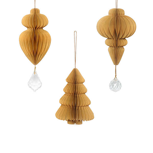 Blue Christmas Paper Honeycomb Ornaments gold01-Harborapaper.jpg 