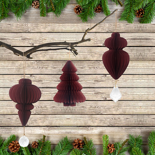 Blue Christmas Paper Honeycomb Ornaments red 03-Harborapaper.jpg 