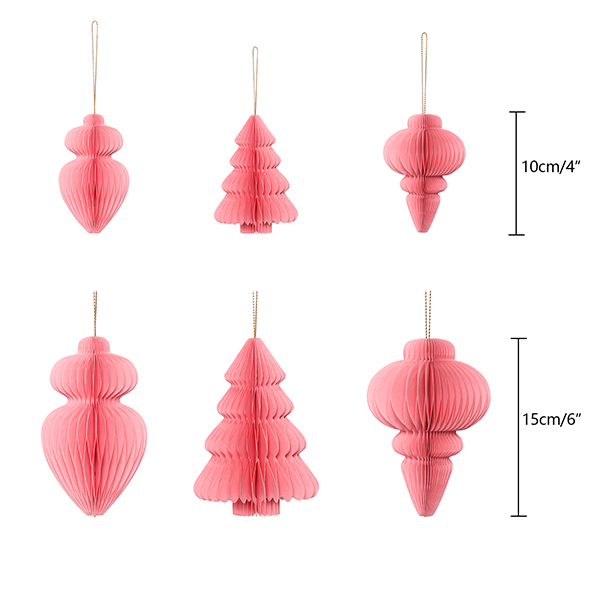 Blue Christmas Paper Honeycomb Ornaments pink 02-Harborapaper.jpg 