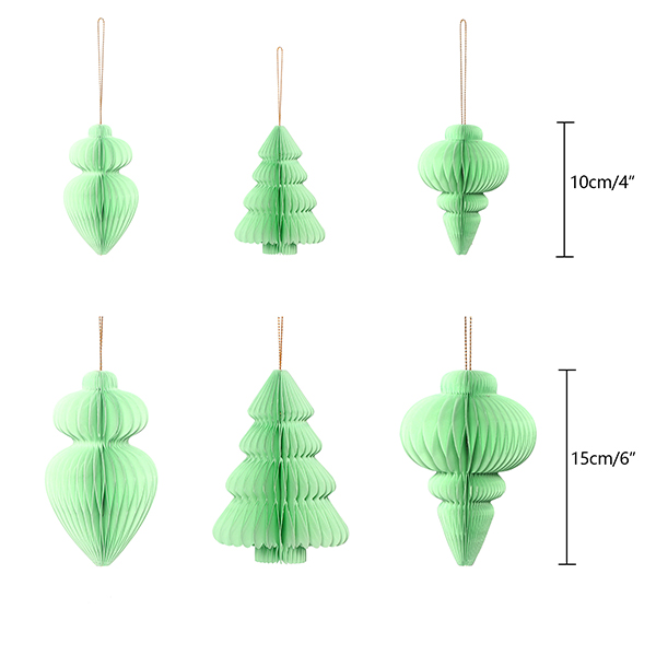 Blue Christmas Paper Honeycomb Ornaments green 02-Harborapaper.jpg 