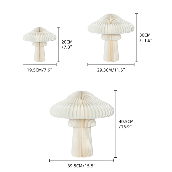 Paper mushroom ornaments Sizen 05-Harborapaper.jpg