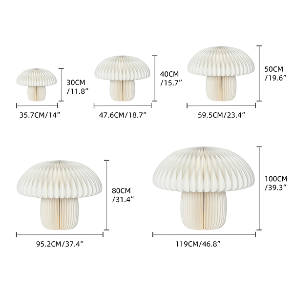 Paper mushroom ornaments Sizen 04-Harborapaper.jpg