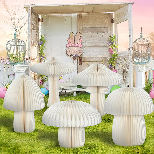 Paper mushroom ornaments 04-Harborapaper.jpg