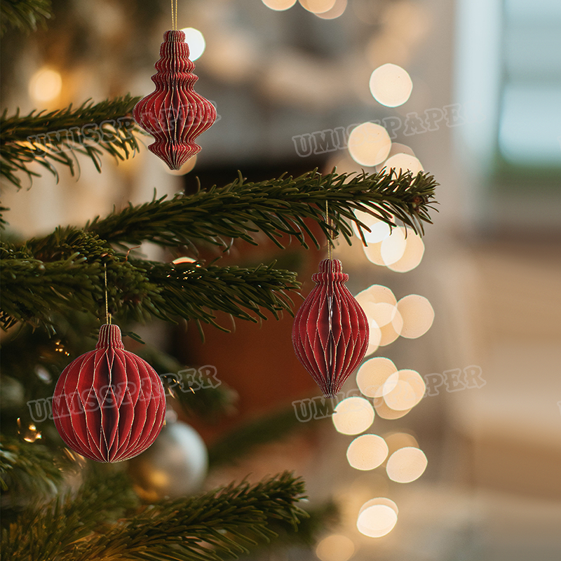 高端纸艺-圣诞红色小挂件套装-Melody17.webp