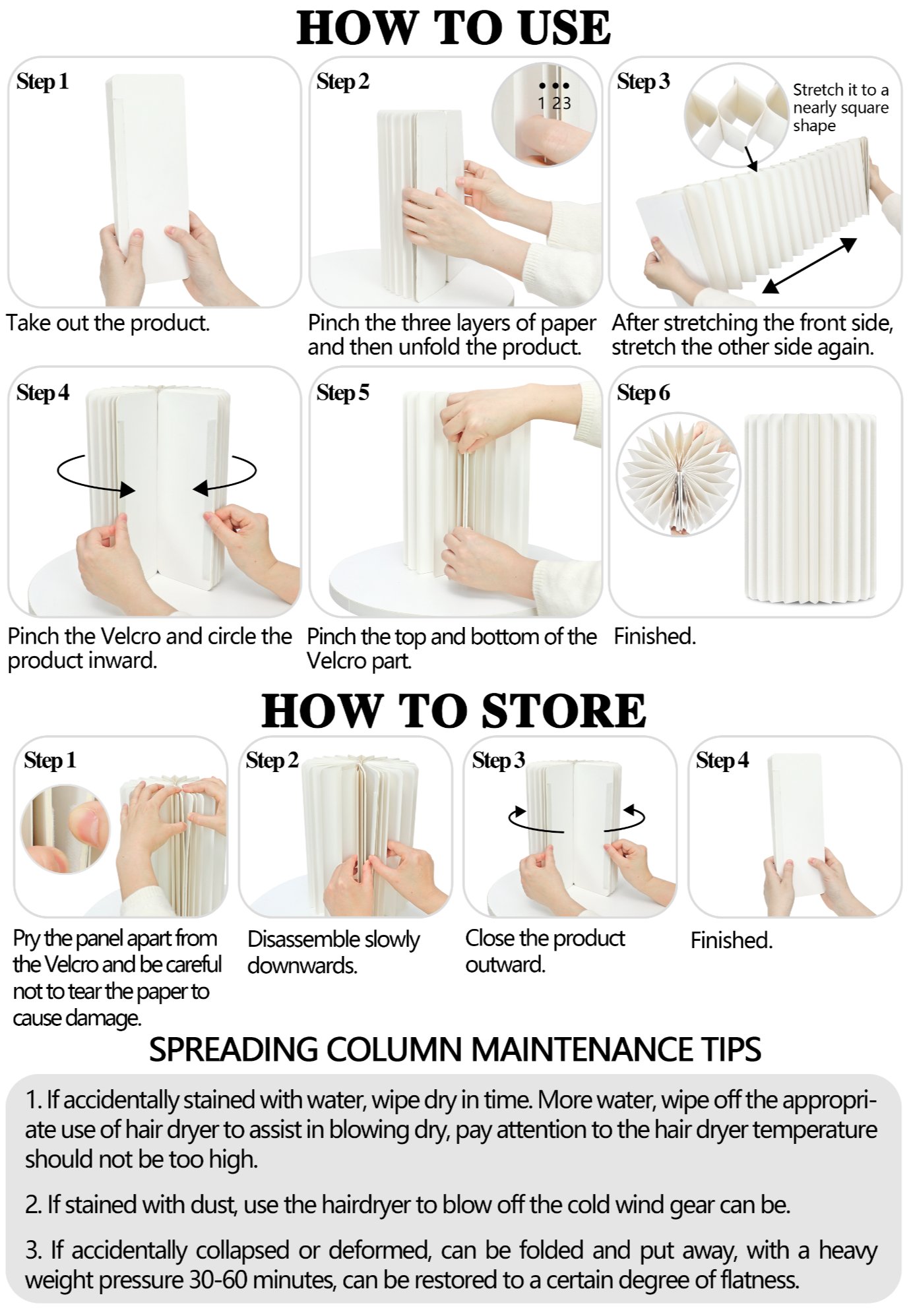 圆柱展架 使用说明书 英文