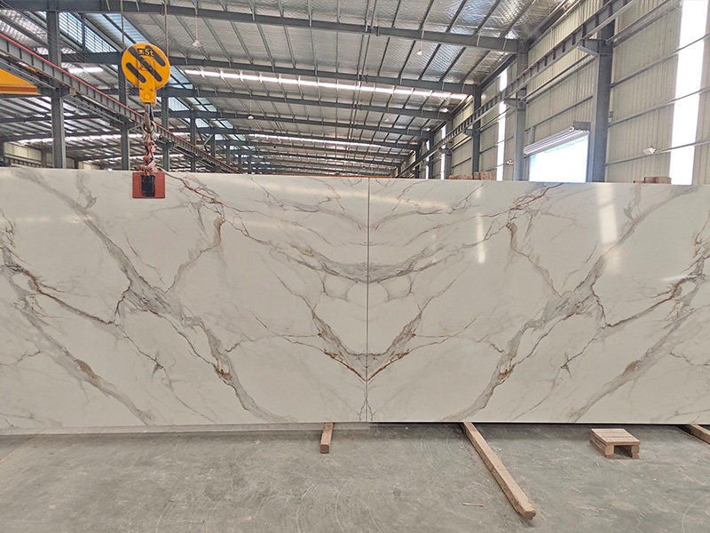 Calacatta Borghini Gold Printed Quartz GQ-T518-1 for New