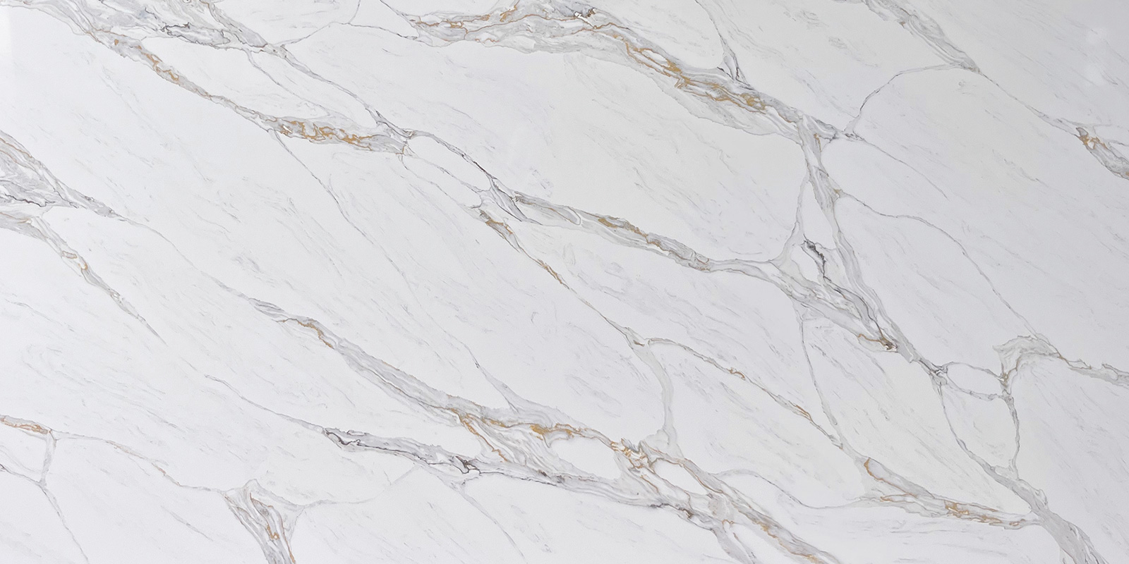 Artificial Brown Gold Vein Calacatta Quartz Slab for Kitchen Countertops GQ-T437.jpg