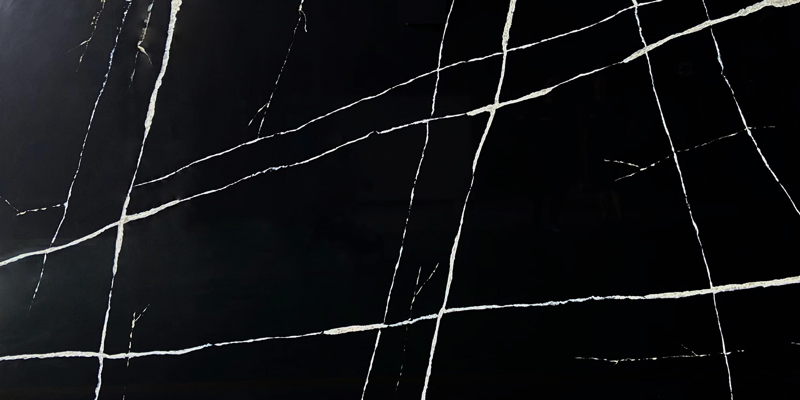 Black Quartz Slabs with White Veins for Countertops GQ-T262 