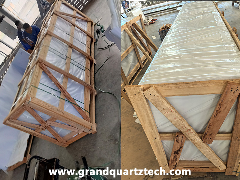 Sparkle Beige White Quartz Prefabricated Countertops - Packing.jpg  