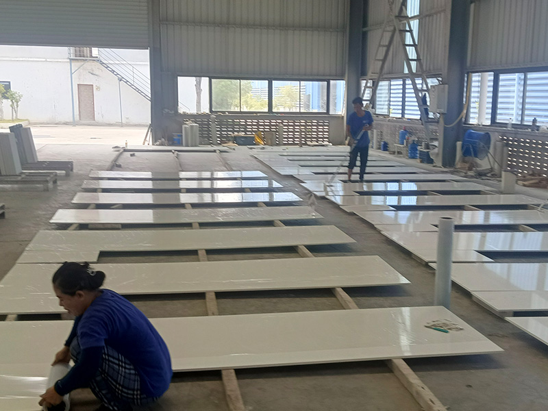 Prefabricated Countertops - Plastic film covering to protect the surface.jpg  