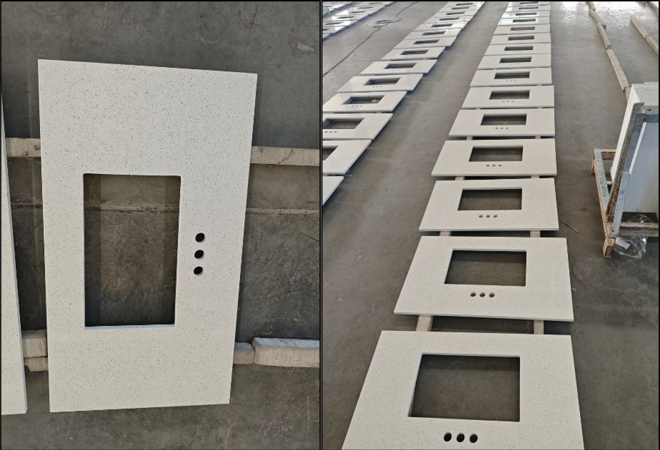 Crystal white quartz countertop with fine grain vein.jpg 