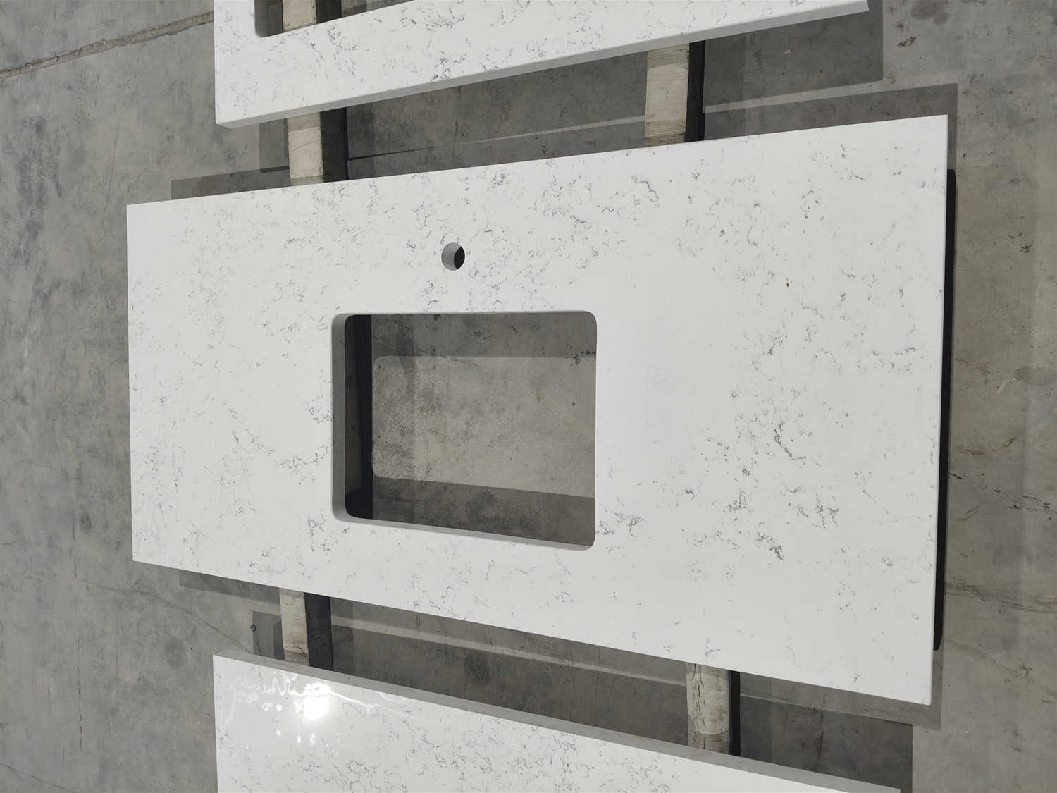 Carrara white quartz for countertop - Grand Quartz Tech.jpg