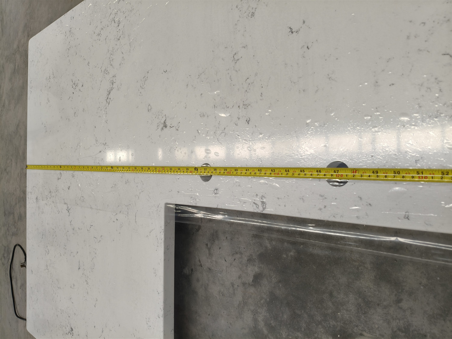 Carrara white quartz countertop - Grand Quartz Tech.jpg