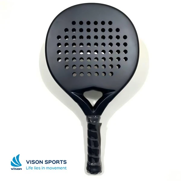 VCPR-17 Carbon Fiber Padel Racket - Full Front View with Round Shape for Beginners.webp