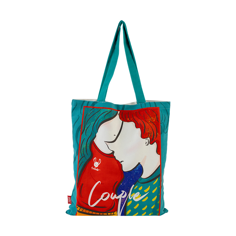 定制个性创意Logo纯棉帆布袋彩色印花购物袋-03