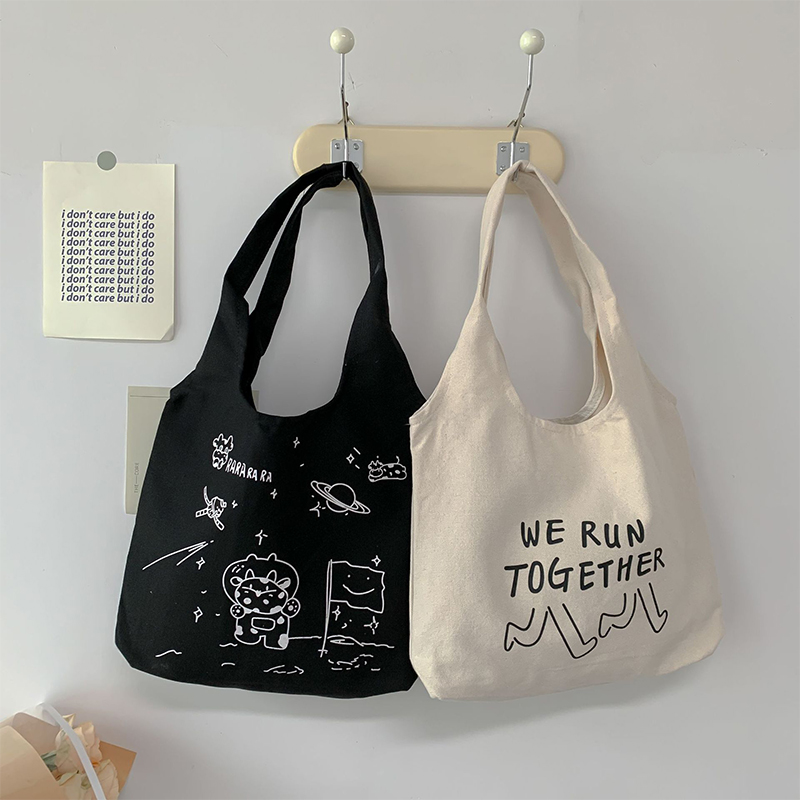 可重复使用带Logo帆布购物袋-02